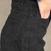شلوار جین فول بگ بدون کش رنگ مشکی سایز 42